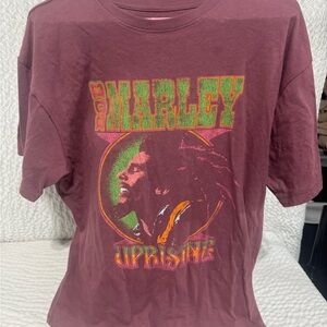 Zion Rootswear Bob Marley Burgundy Tee